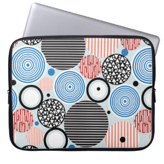 grafisch patroon van multicolored cirkels van vers laptop sleeve