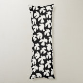 Grafisch patroon van witte vliegduiven lichaamskussen (Achterkant (Verticaal))