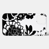 Grafisch patroon zwart-wit van Floral Garden Case-Mate iPhone Case (Achterkant (horizontaal))