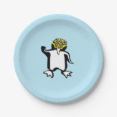 Grafisch - PINGUIN - Dierenvriend - Blauw Papieren Bordje (Voorkant)