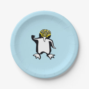 Grafisch - PINGUIN - Dierenvriend - Blauw Papieren Bordje