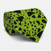 Grafisch plant groene zwarte wijnstokken stropdas (Opgerold)