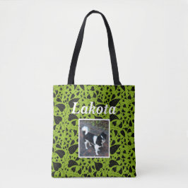 Grafisch plant groene zwarte wijnstokken tote bag
