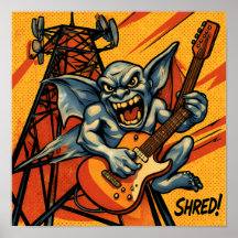 Grafisch Pop Art-paneel: SIGNAL SHRED! Comicstijl