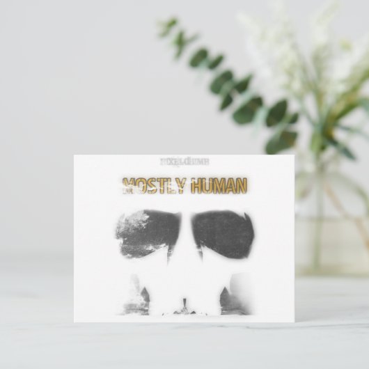 Grafisch potlood: Meestal menselijk Briefkaart (Staand voorkant)