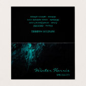 Grafisch professionele zwarte artiest visitekaartje (Buitenkant ongevouwen)