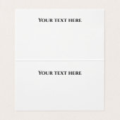 Grafisch professionele zwarte artiest visitekaartje (Binnenkant ongevouwen)