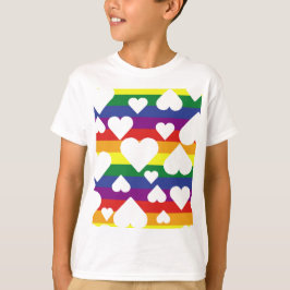 Grafisch regenboog T-shirt