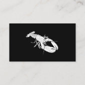 Grafisch restaurant met zwarte en witte kreeft, wi visitekaartje (Achterkant)
