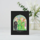 Grafisch Rick en Morty Family Briefkaart (Staand voorkant)