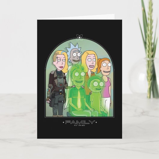 Grafisch Rick en Morty Family Kaart (Voorkant)