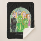 Grafisch Rick en Morty Family Sherpa Deken (Voorkant)