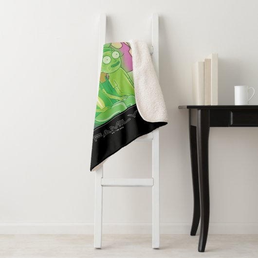 Grafisch Rick en Morty Family Sherpa Deken (In situ)