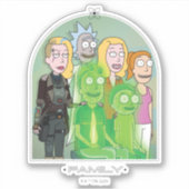 Grafisch Rick en Morty Family Sticker (Voorkant)