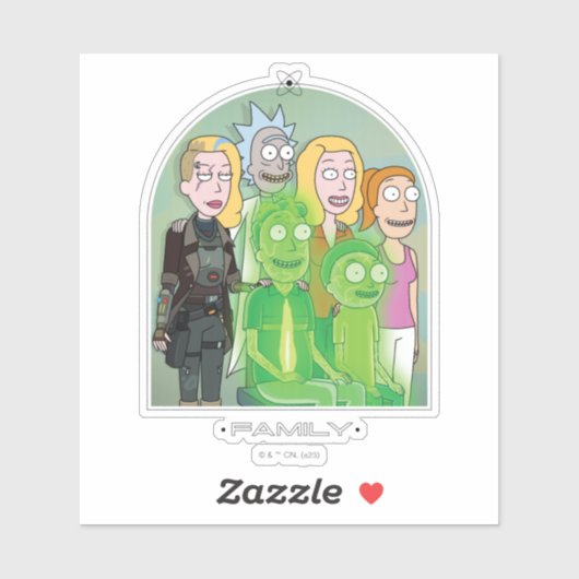 Grafisch Rick en Morty Family Sticker (Vel)