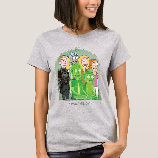 Grafisch Rick en Morty Family T-shirt (Voorkant)