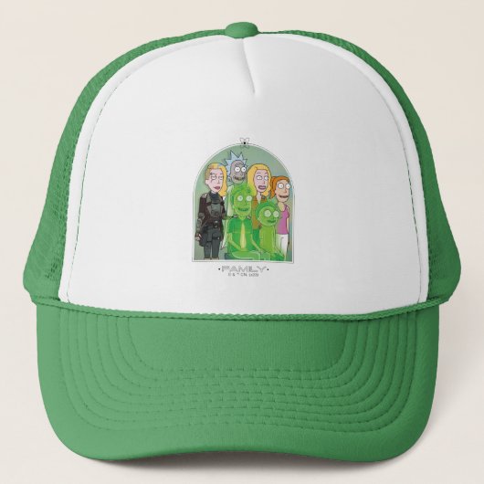 Grafisch Rick en Morty Family Trucker Pet (Voorkant)