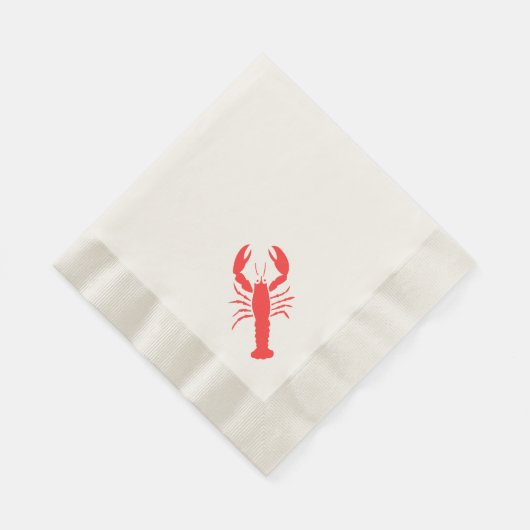 Grafisch roodkreeft servet (Hoek)