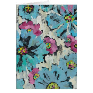 Grafisch roze en Blauwe Floral