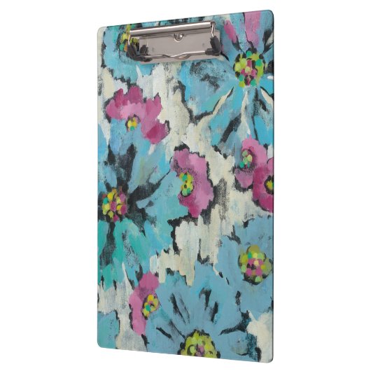 Grafisch roze en Blauwe Floral Klembord (Links)