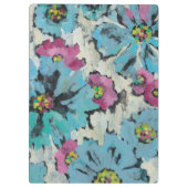 Grafisch roze en Blauwe Floral Klembord (Achterkant)