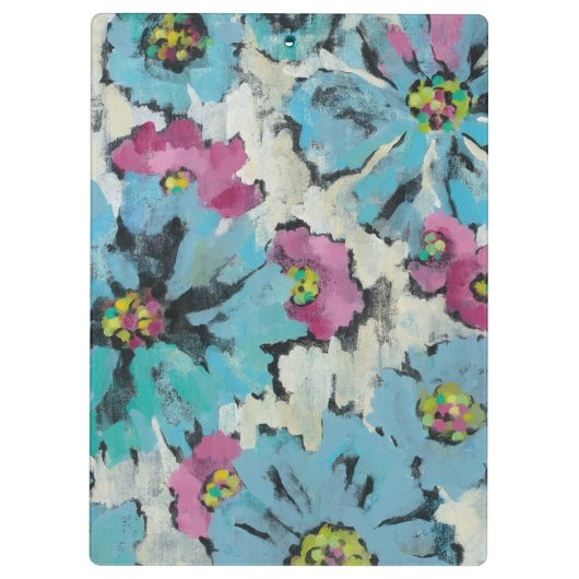 Grafisch roze en Blauwe Floral Klembord (Achterkant)