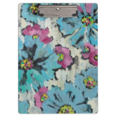 Grafisch roze en Blauwe Floral Klembord (Voorkant)