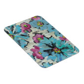 Grafisch roze en Blauwe Floral Magneet (Rechterzijde)