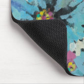 Grafisch roze en Blauwe Floral Muismat (Hoek)