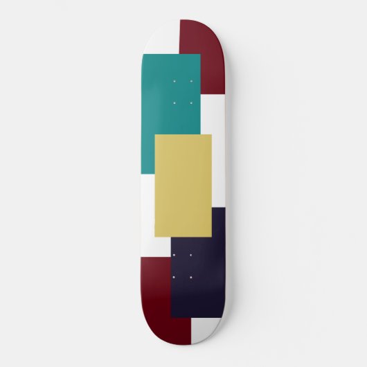 Grafisch Schaats Board 4 kleur en hout Skateboard (Voorkant)