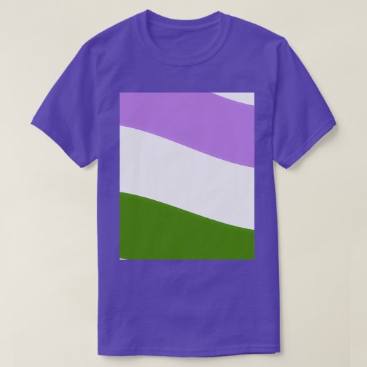Grafisch schema Genderqueer Pride Flag Waving Colo T-shirt (Design voorkant)