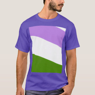 Grafisch schema Genderqueer Pride Flag Waving Colo T-shirt
