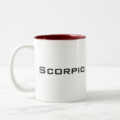 Grafisch Scorpio Scorpion Tweekleurige Koffiemok (Links)