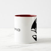 Grafisch Scorpio Scorpion Tweekleurige Koffiemok (Center)