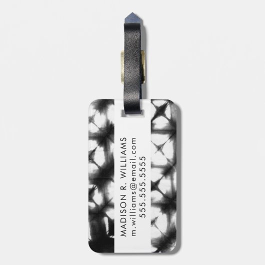 Grafisch Shibori I Bagagelabel (Achterkant verticaal)