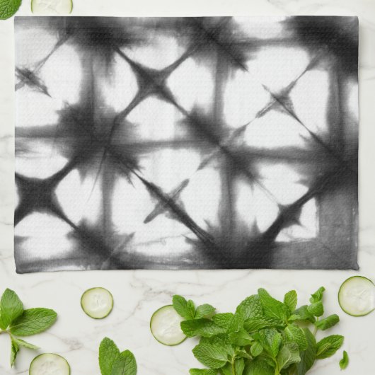 Grafisch Shibori I Theedoek (Gevouwen)