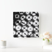 Grafisch Shibori I Vierkante Klok (Huis)