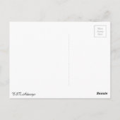 Grafisch silhouet van een vrouw briefkaart (Achterkant)