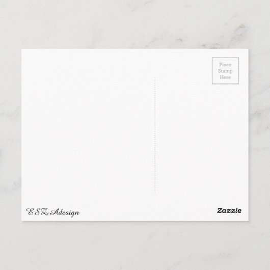 Grafisch silhouet van een vrouw briefkaart (Achterkant)