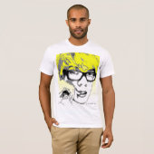 Grafisch Silhouette Face Yellow T-Shirt (Voorkant volledig)
