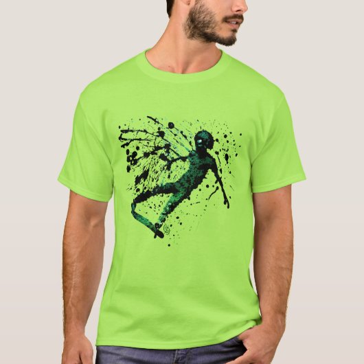 Grafisch skateboard van het platform t-shirt (Voorkant)