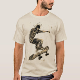 Grafisch skateboard van het platform t-shirt