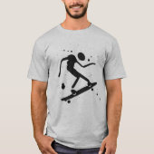 Grafisch skateboard van het platform t-shirt (Voorkant)