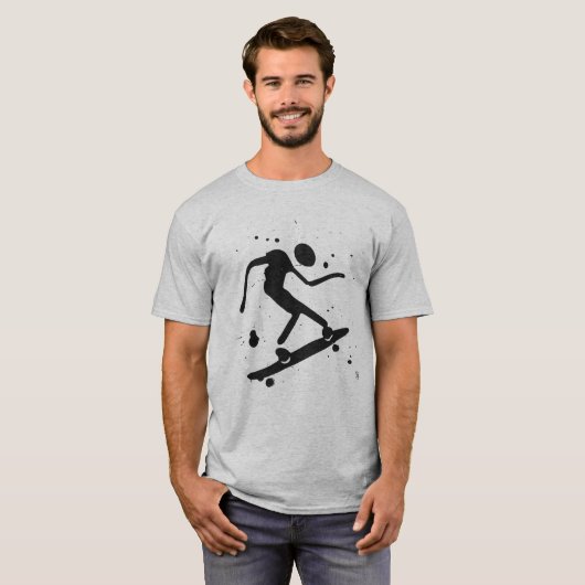 Grafisch skateboard van het platform t-shirt (Voorkant volledig)