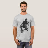 Grafisch skateboard van het platform t-shirt (Voorkant volledig)