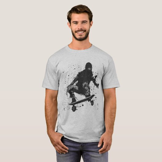 Grafisch skateboard van het platform t-shirt (Voorkant volledig)