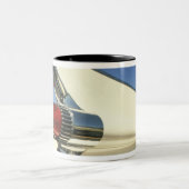 Grafisch: Sluiting van vinnen en achterlicht Tweekleurige Koffiemok (Center)