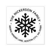 Grafisch Snowflake Return-adres Zelfinktende Stempel (Design)