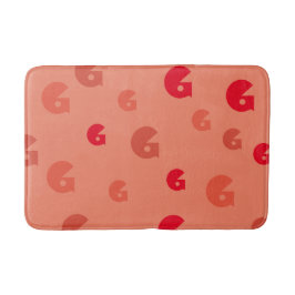 Grafisch Symbool Uw Initiaal Patroon op om het eve Badmat