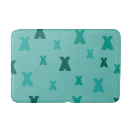 Grafisch Symbool Uw Initiaal Patroon op om het eve Badmat